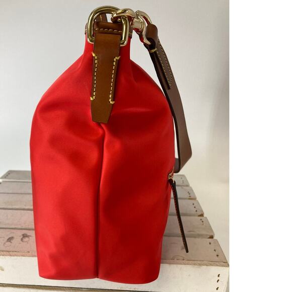 DOONEY & BOURKE LARGERED NYLON BROWN LEATHER SHOULDER BAG - Picture 3 of 16